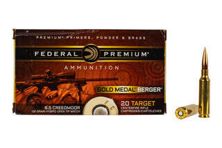 Federal Gold Medal 6.5 Creedmoor ammo features the Berger Hybrid Open Tip Match bullet